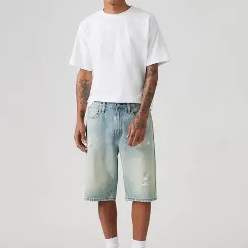 [BUNJANG] Levi's 469 Loose Shorts Light Indigo 32 / 리바이스 469 루즈 쇼츠 라이트 인디고 32
