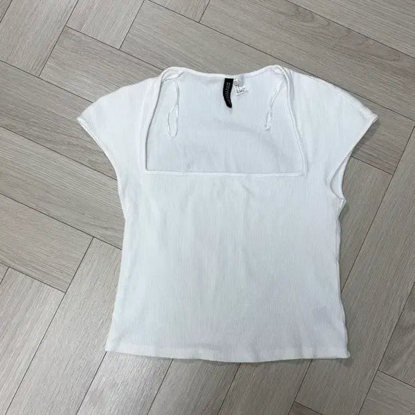 [BUNJANG] H&M Ribbed Square Neck Top / H&M 스퀘어넥 골지