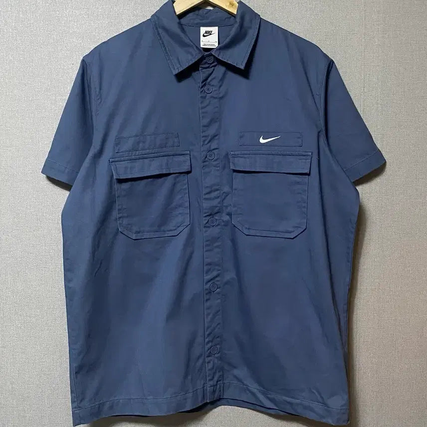 [BUNJANG] Nike Navy Short Sleeve Pocket Shirt / 나이키 반팔 셔츠 네이비