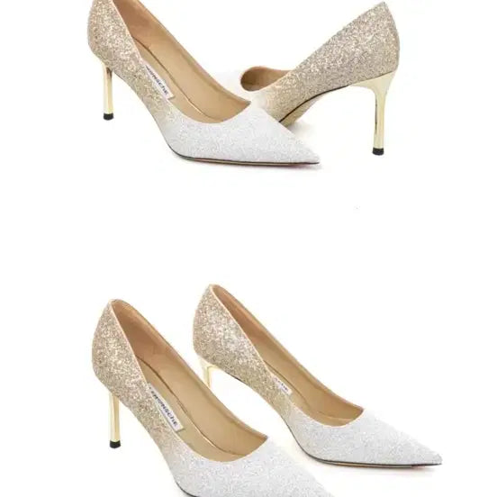 [BUNJANG] LeMonche Wedding Shoes Glitter Heel 7cm / 르몽쉐 웨딩슈즈 글리터힐 36 7cm