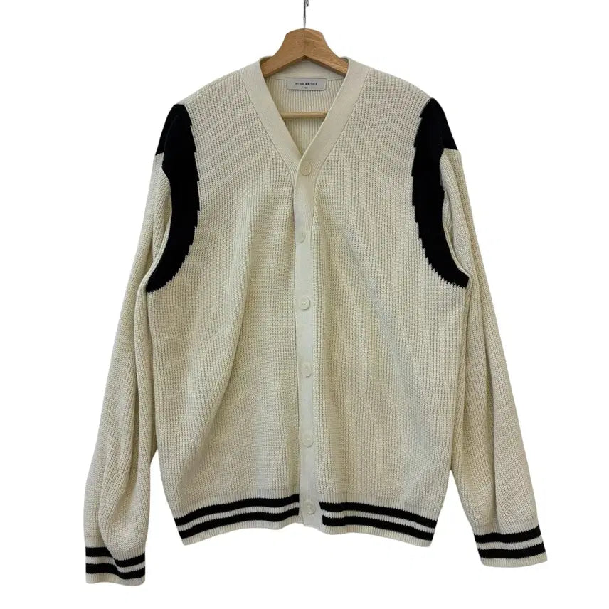 [BUNJANG] Mind Bridge Color Block Semi-Oversized Fit Cardigan Size 100 / 마인드브릿지 배색 세미오버핏 가디건 100