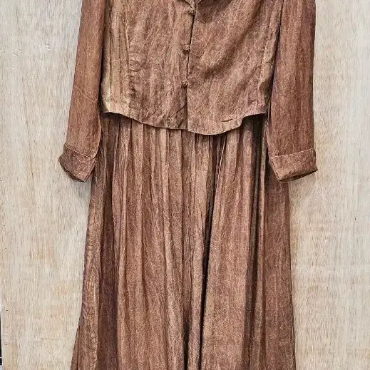 [BUNJANG] Custom Persimmon Dye Rayon One-Piece Set / 맞춤 제작 감물 염색 인견 원피스 세트 77