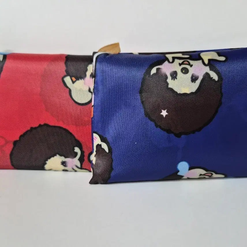 [BUNJANG] Monchhichi Heart Carabiner Shopping Bag Red/Blue / +하트카라비너)몬치치 장바구니 레드/블루