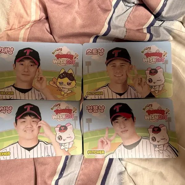[BUNJANG] LG Twins Wishcat Shin Min-jae Jang Hyun-sik Lee Jung-yong Photocards Bundle Set / 엘지트윈스 위시캣 포토카드 신민재 톨허스트 장현식 이정용