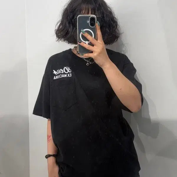 [BUNJANG] Deus Ex Machina Seoul Pocket Short Sleeve T-shirt Black M / M 데우스 엑스 마키나 서울 포켓 반팔 티셔츠 블랙