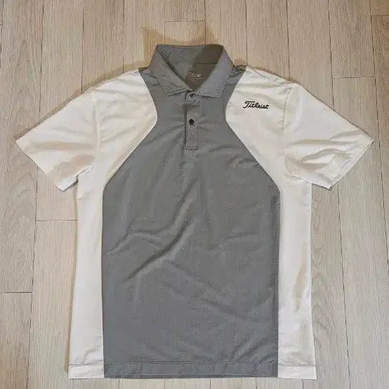 [BUNJANG] Titleist Golf Apparel Short-Sleeve Polo Shirt White/Gray Size 100 / 타이틀리스트 골프웨어 반팔 카라티 화이트/그레이 100