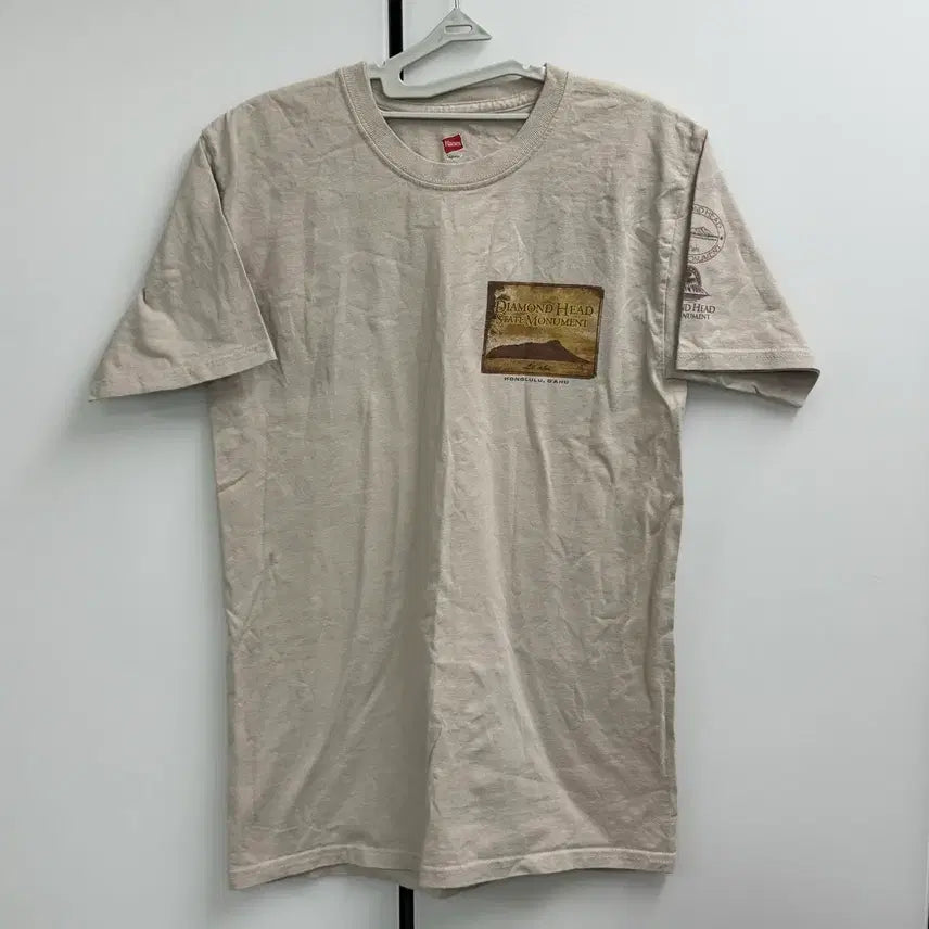 [BUNJANG] Hanes Diamond Head T-Shirt Beige S / hanes 헤인즈 다이아몬드 헤드 반팔 베이지 티셔츠 S