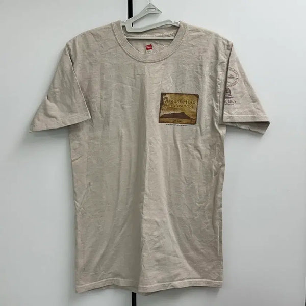 [BUNJANG] Hanes Diamond Head T-Shirt Beige S / hanes 헤인즈 다이아몬드 헤드 반팔 베이지 티셔츠 S