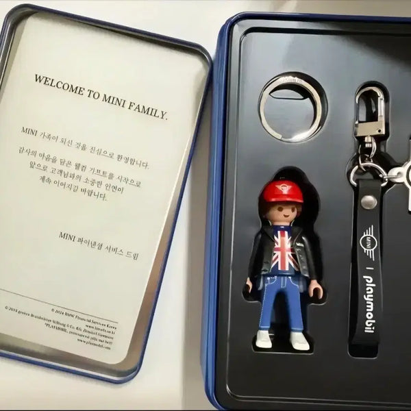 [BUNJANG] MINI Cooper Playmobil Keyring Set / 미니쿠퍼 MINI 플레이모빌 키링 세트(새상품)