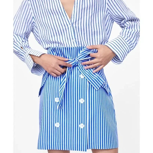 [BUNJANG] ZARA Striped Midi Skirt / ZARA 자라 스트라이프 스커트 M