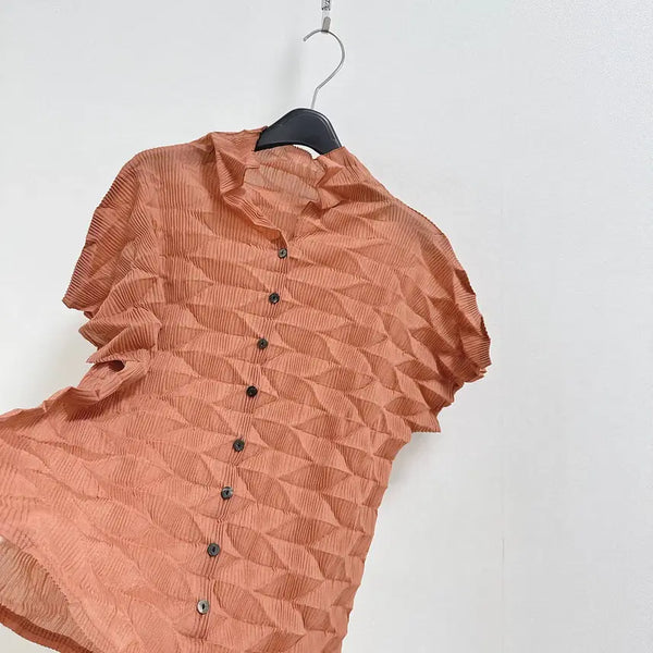 [BUNJANG] Evacube Ripple Pleats Blouse / 에바큐브 리플 플리츠 블라우스