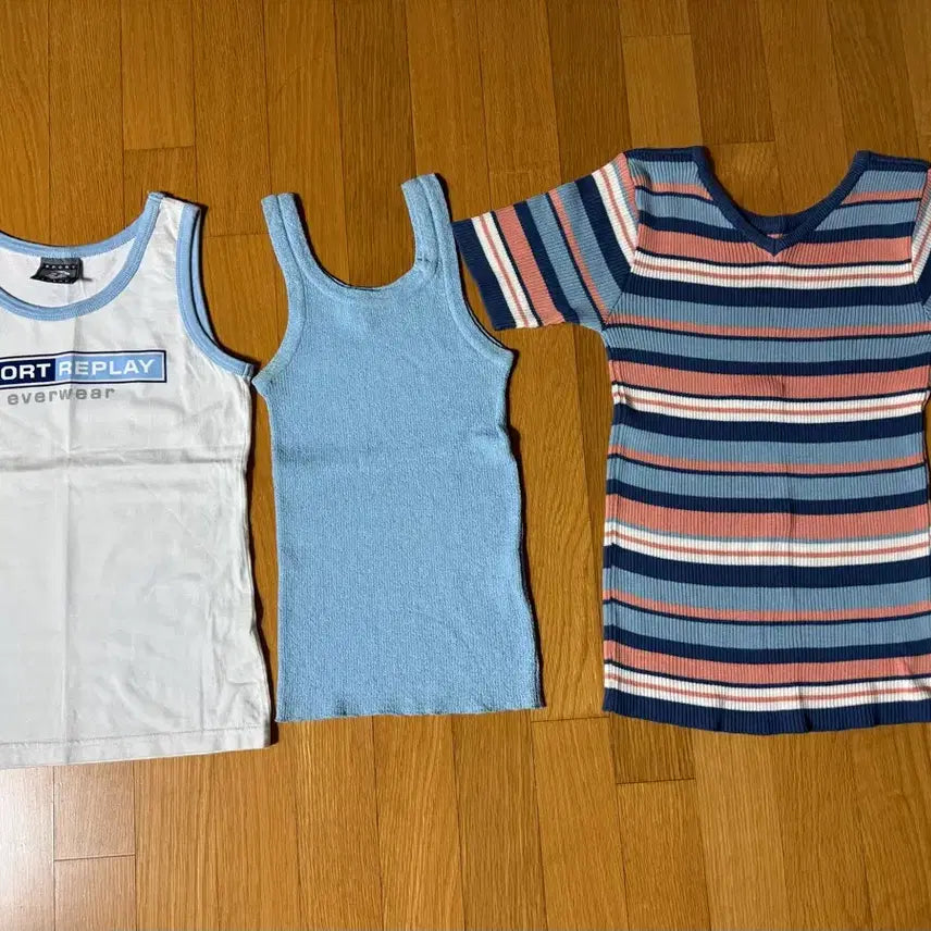 [BUNJANG] SPORT REPLAY Sleeveless Set with Belt / SPORT REPLAY 나시 세트 + 벨트