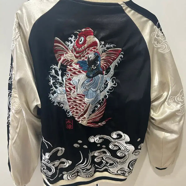 [BUNJANG] Japanese Embroidered Reversible Sukajan Jacket / 일본판 자수 리버시블 스카잔