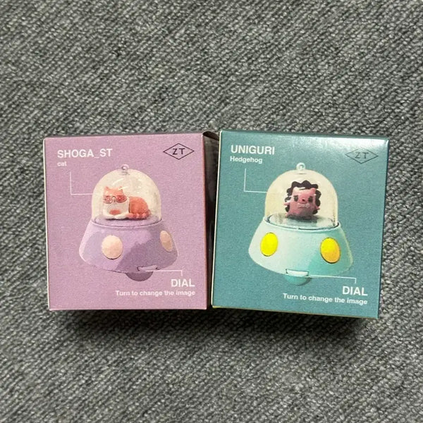 [BUNJANG] ZUTOMAYO Ginger Cat & Unigurigurig Hedgehog Projector Keychain Set / 즛토마요 생강 우니구리 프로젝터 키링