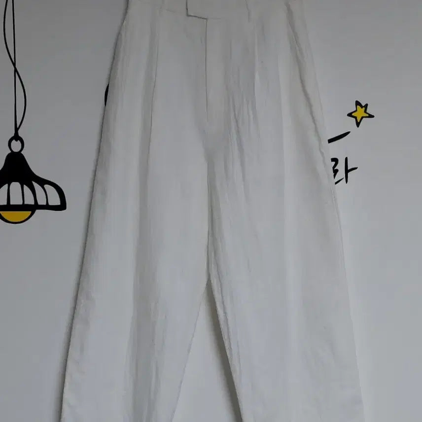 [BUNJANG] Ungrid Jacquard Embroidered Pintuck Wide Pants (White) / [S] Ungrid(언그리드) 자카드 자수 핀턱 와이드 팬츠 (화이트)