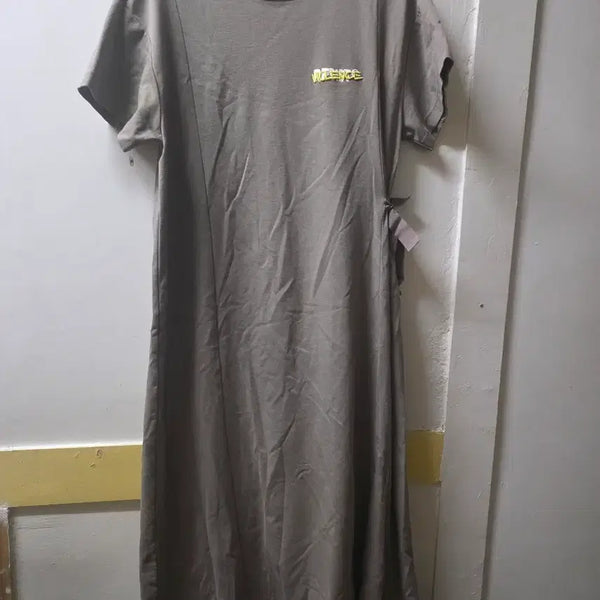[BUNJANG] XLARGE Women's Short Sleeve Long Dress Khaki / XLARGE 여성 반팔 원피스 카키. 55ㅡ66  가슴54길이118cm