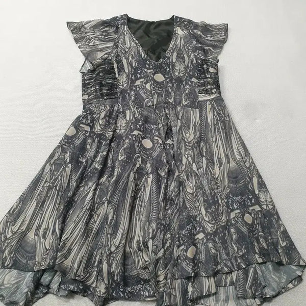 [BUNJANG] System Sleeveless Printed Chiffon Midi Dress Women's Size 85 / 시스템 민소매 프린트 시폰 원피스 55 여성85