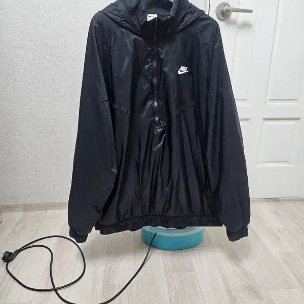 [BUNJANG] Nike Windrunner Woven Anorak Windbreaker - Black / (110~120)2XL초대장급 나이키 윈드러너 우븐[블랙]아노락 바람막이