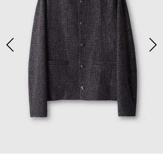 [BUNJANG] POKER FACE Collarless Jacket Tweed Multi / [포커페이스] 칼라리스 자켓 트위드 멀티