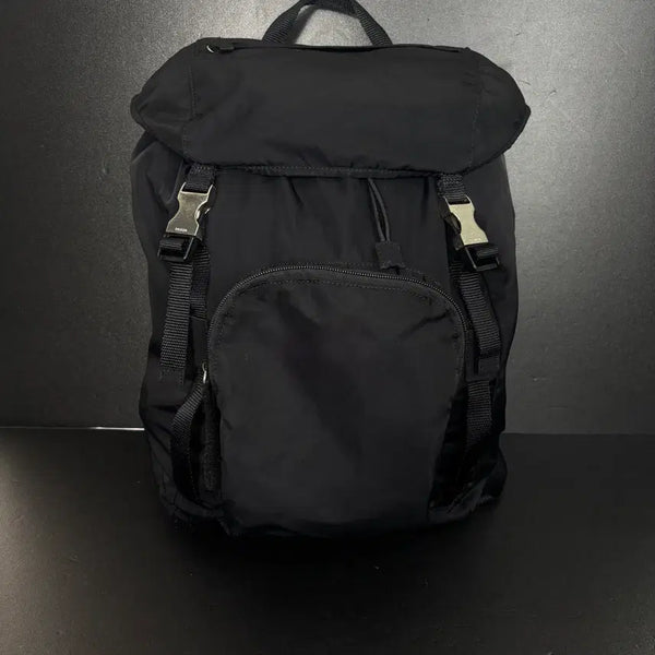 [BUNJANG] Prada V1335 Nylon Backpack Black / 프라다  V1335 블랙 나일론 백팩