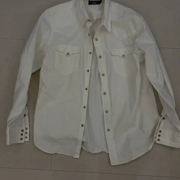 [BUNJANG] RRL White Western Shirt L / Rrl 화이트 웨스턴셔츠 L
