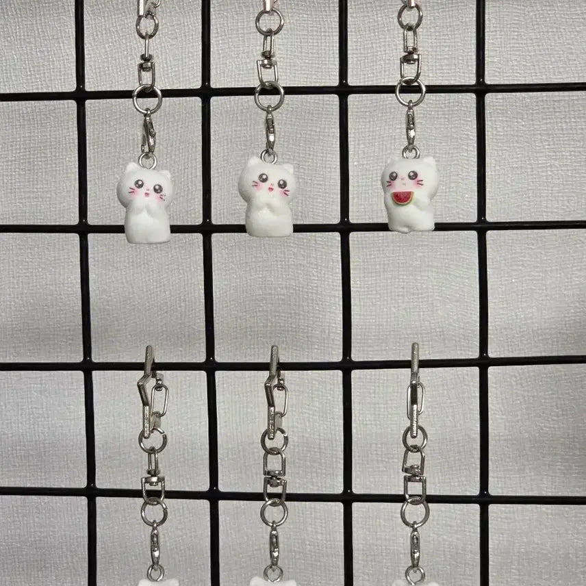 [BUNJANG] Cute Mini Cat Keychains (Set of 6) / 귀여운 고양이 키링