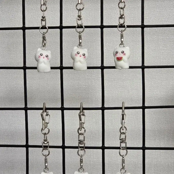 [BUNJANG] Cute Mini Cat Keychains (Set of 6) / 귀여운 고양이 키링
