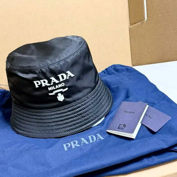 [BUNJANG] Prada Embroidered Logo Re-Nylon Bucket Hat (M) / 프라다 자수 로고 리나일론 버킷햇 M