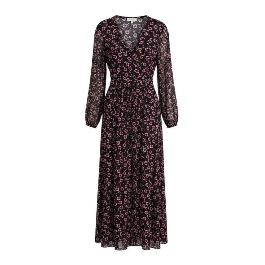 [BUNJANG] Zara Black Floral Long Dress Women's L / 여성L/ 자라 블랙 핑크 플라워 롱원피스 A-7
