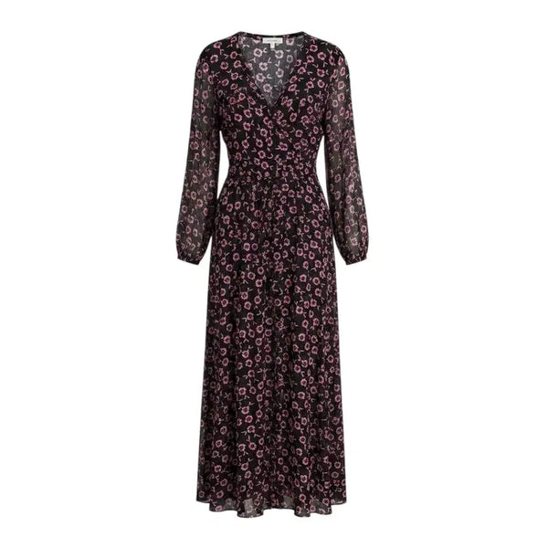 [BUNJANG] Zara Black Floral Long Dress Women's L / 여성L/ 자라 블랙 핑크 플라워 롱원피스 A-7