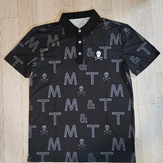 [BUNJANG] Mark & Mona Camouflage Short-Sleeve Polo Shirt Black / 마크앤 로나 골프웨어 카모플라쥬 반팔 블랙 105