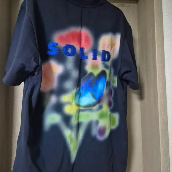 [BUNJANG] Solid Homme Flower Half-Tee Navy Size 46 / 솔리드옴므 플라워 반팙티 46