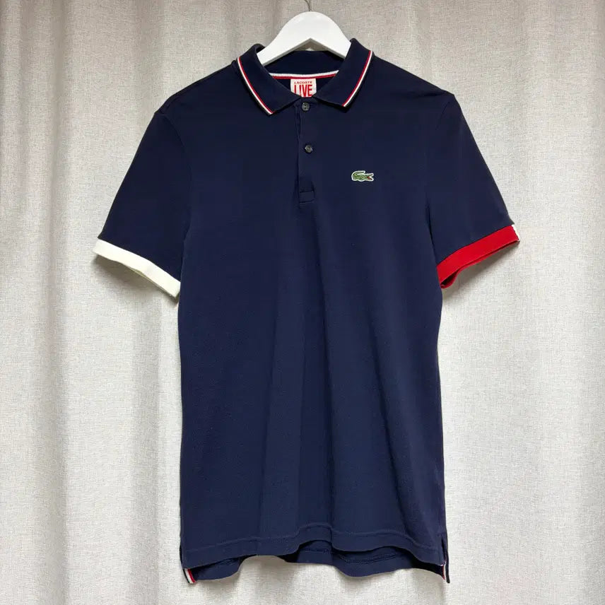 [BUNJANG] Lacoste Live Navy Short Sleeve Polo Shirt / 라코스테 라이브 네이비 반팔 카라티 95