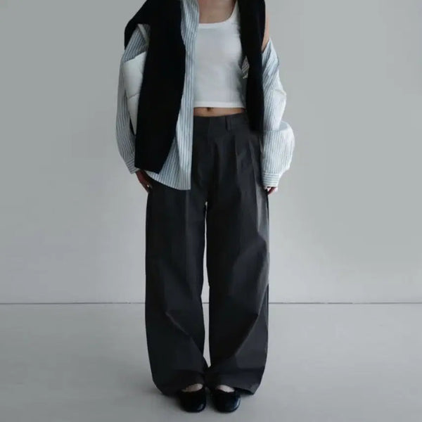 [BUNJANG] Laroom Mock Pants Charcoal M / 라룸 모크팬츠 차콜 M