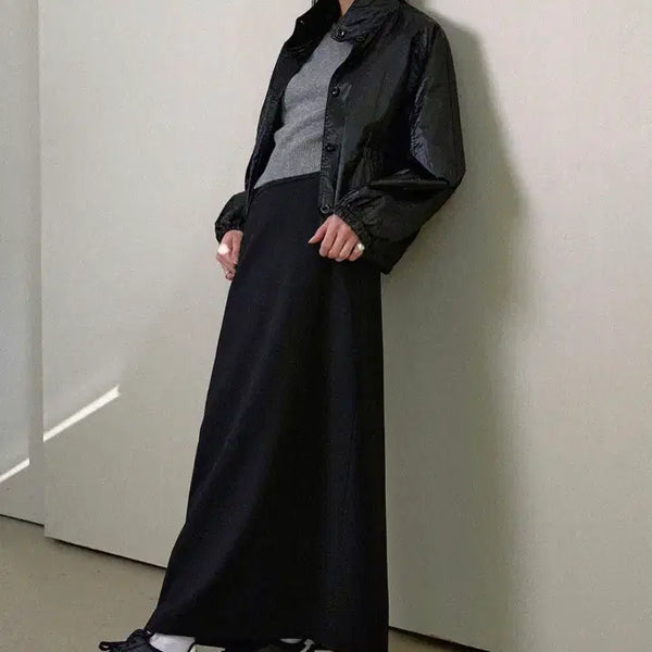 [BUNJANG] Augst H-Line Long Skirt / 어그스트 H라인 롱스커트 새상품