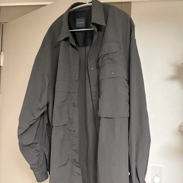 [BUNJANG] Moif Utility Wide Shirt Charcoal Size 2 / 모이프 유틸리티 와이드 셔츠 2사이즈 차콜