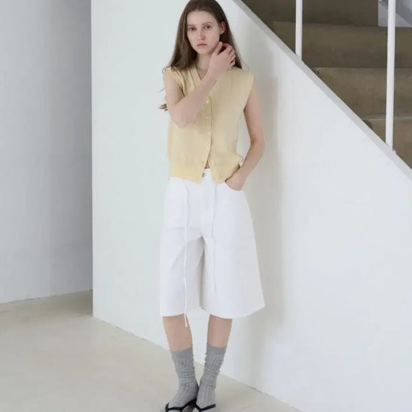 [BUNJANG] Fromwhere String Bermuda Pants S / fromwhere 프롬웨얼 스트링 버뮤다 팬츠S