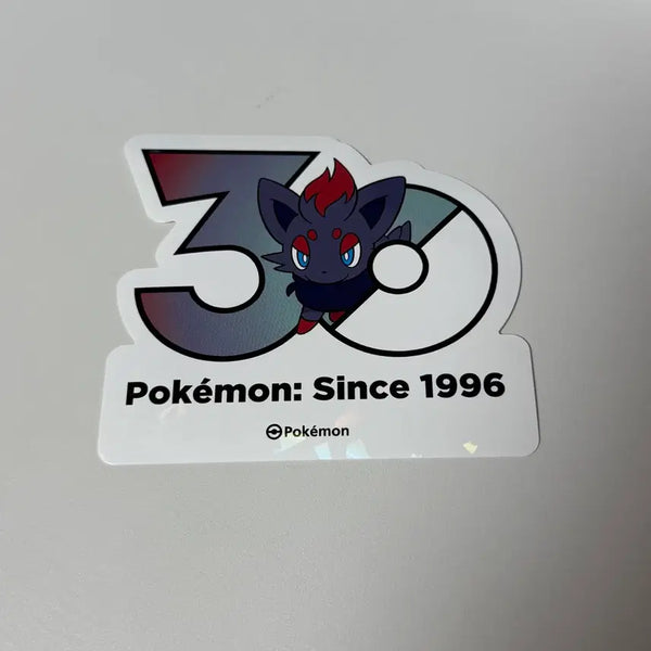 [BUNJANG] Pokemon 30th Anniversary Zoroark Logo Sticker / 포켓몬스터 30주년 로고 스티커 조로아