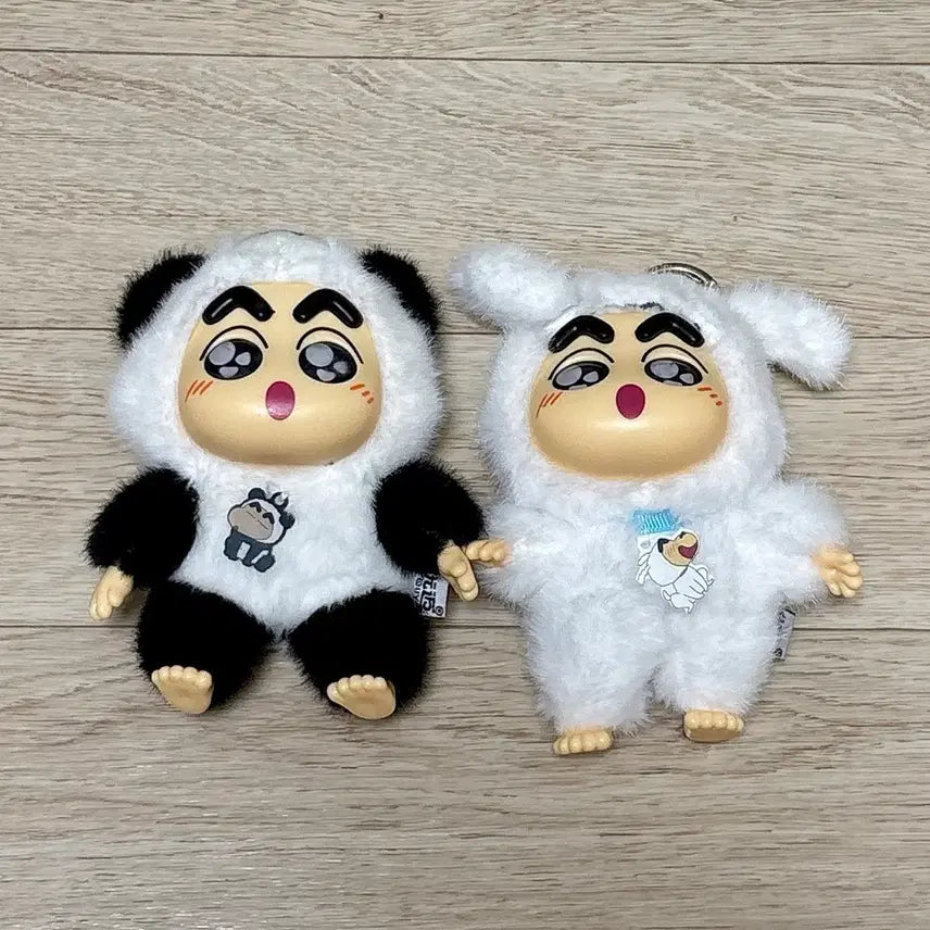 [BUNJANG] Crayon Shin-chan Lovubu White Dog Panda Plush Keychain / 짱구 라부부 흰둥이 팬더 인형 키링