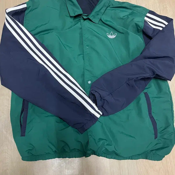 [BUNJANG] Adidas Trefoil Coach Jacket Green/Navy Size M / 아디다스 트레포일 코치 자켓 M사이즈 판매
