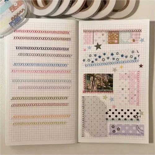 [BUNJANG] Wait To Fetch Mini Stitch Mix Masking Tape Set (6 Types) / 웨이투페치 미니 스티치 믹스 마스킹 테이프 6종 마테띵 다꾸 스티커
