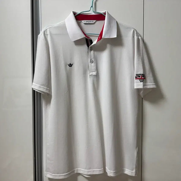 [BUNJANG] Imperial Men's White Short-Sleeve Polo Shirt / 임페리얼 남성 반팔 카라티 흰색