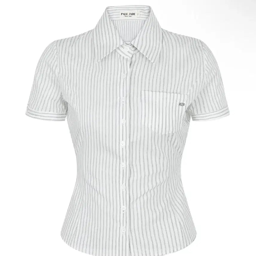 [BUNJANG] Pale Jade PJ Dress Shirt - Short Sleeve - Size 2 / 페일제이드 PJ Dress Shirt - Short Sleeve
