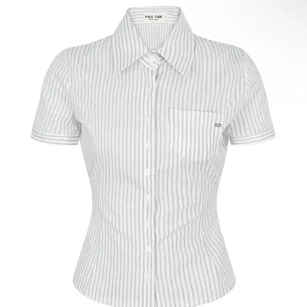 [BUNJANG] Pale Jade PJ Dress Shirt - Short Sleeve - Size 2 / 페일제이드 PJ Dress Shirt - Short Sleeve