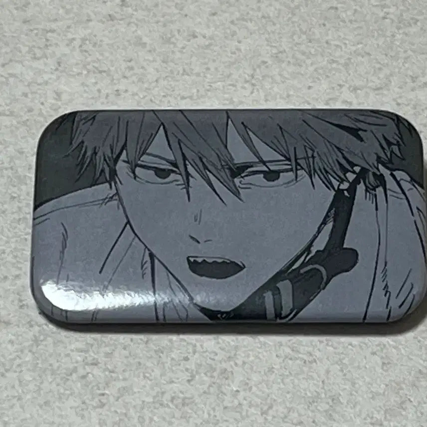 [BUNJANG] Chainsaw Man MAPPA Popup Square Can Badge Denji (Black & White) / 체인소맨 마파 팝업 사각 캔뱃지 흑백 덴지