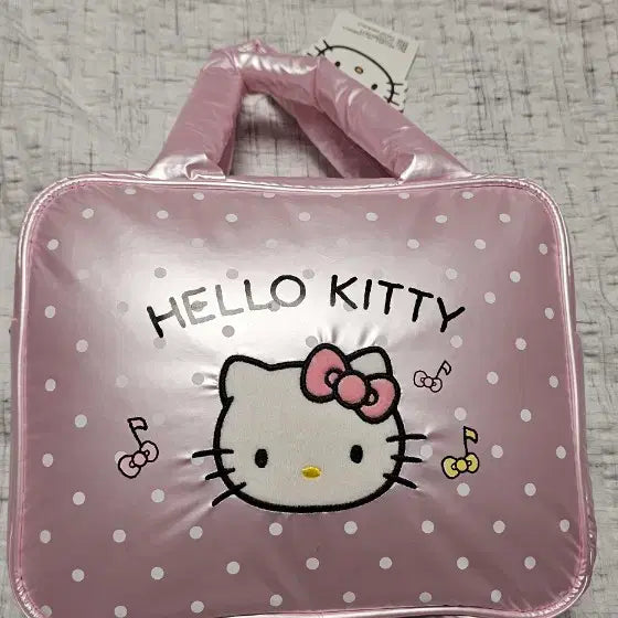 [BUNJANG] Hello Kitty Pink Polka Dot Pouch / 헬로키티 핑크 도트 파우치
