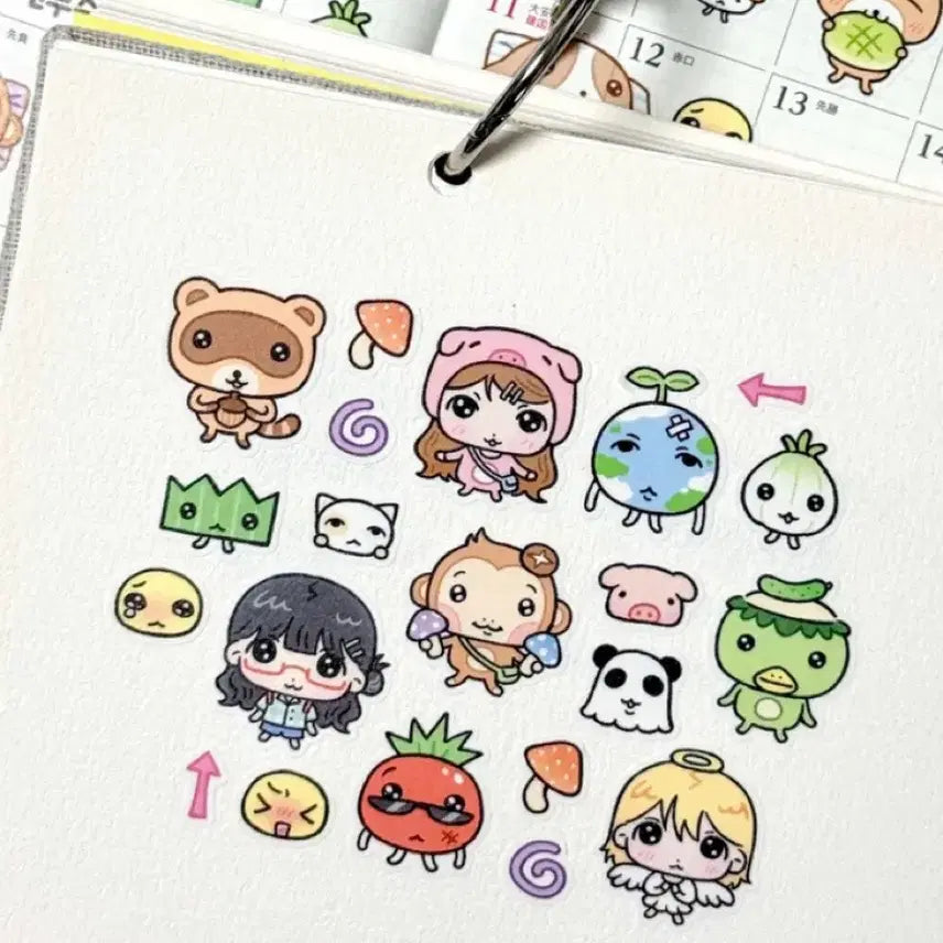 [BUNJANG] Wagle Wagle Joalura 'Kiss Cut' Masking Tape Set / 어쩔문구 와글와글 조무래기 키스컷 마테띵 다꾸 스티커