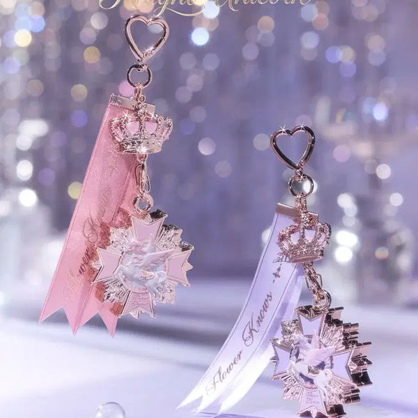 [BUNJANG] Pink Flower Nose Night Unicorn Eyeshadow Keychain / (새상품 현물) 핑크 플라워노즈 나이트유니콘 아이섀도우 키링
