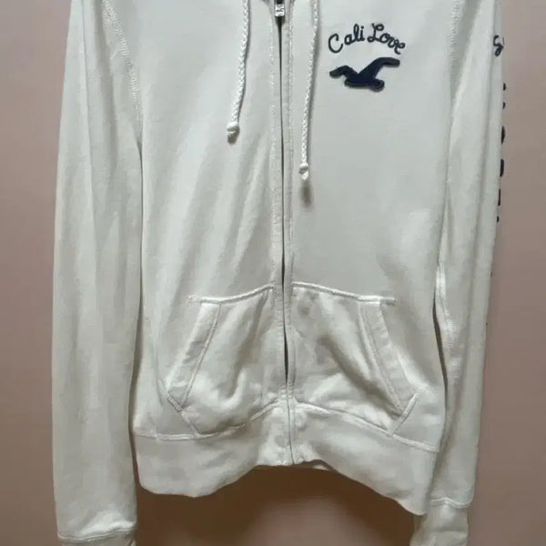 [BUNJANG] Hollister Hoodie Zip-Up White Blue / 홀리스터 후드집업 화이트 블루