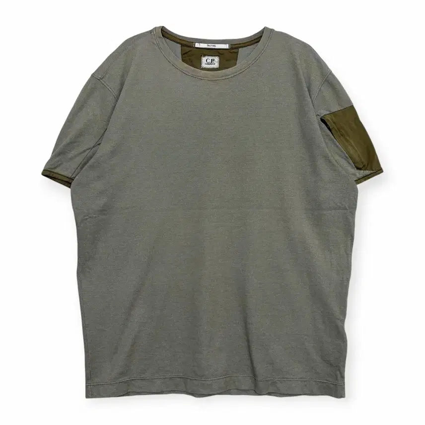 [BUNJANG] CP Company Tacting Zipper Detail Short Sleeve T-Shirt / 씨피컴퍼니 tacting 지퍼 포인트 반팔 티셔츠